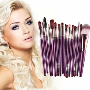 Purple Makeup Brush Set